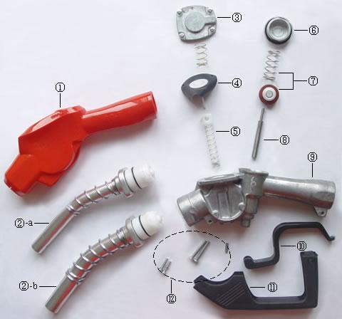 自封加油枪各构成部件图解